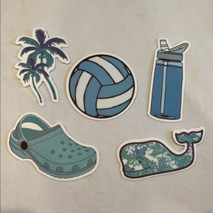 Blue Beachy Sticker Set